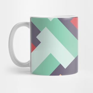 Summertime Hues Geometric Mid-Century Modern Pattern Mug